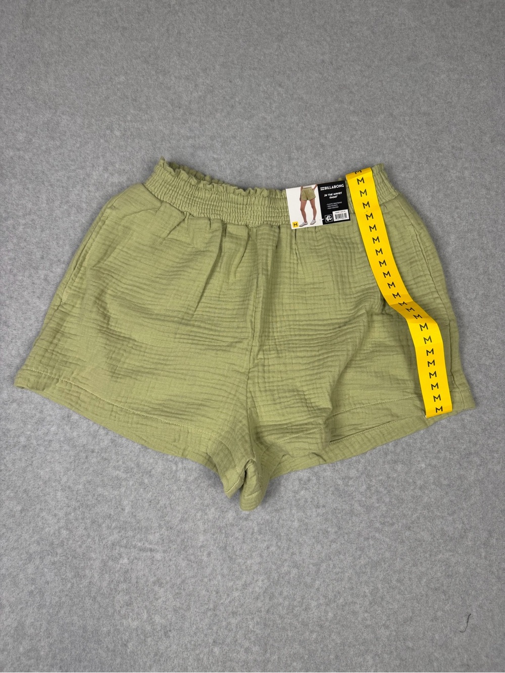Billabong Light Olive Green High-Waist Pull-On Shorts